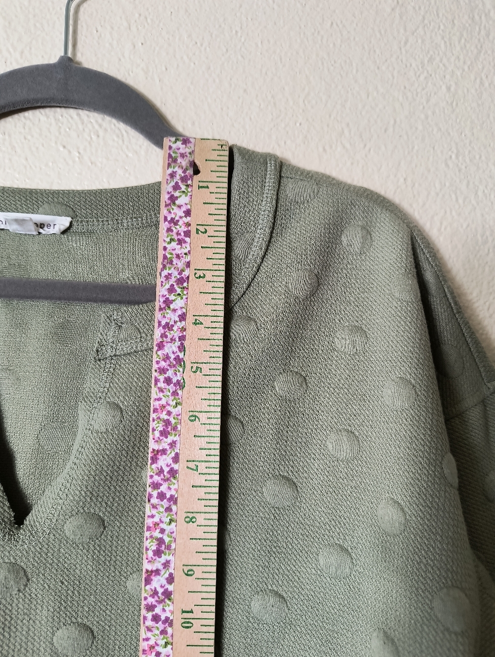 Blu Pepper Sage Green Textured Pullover - Picture 9 of 10